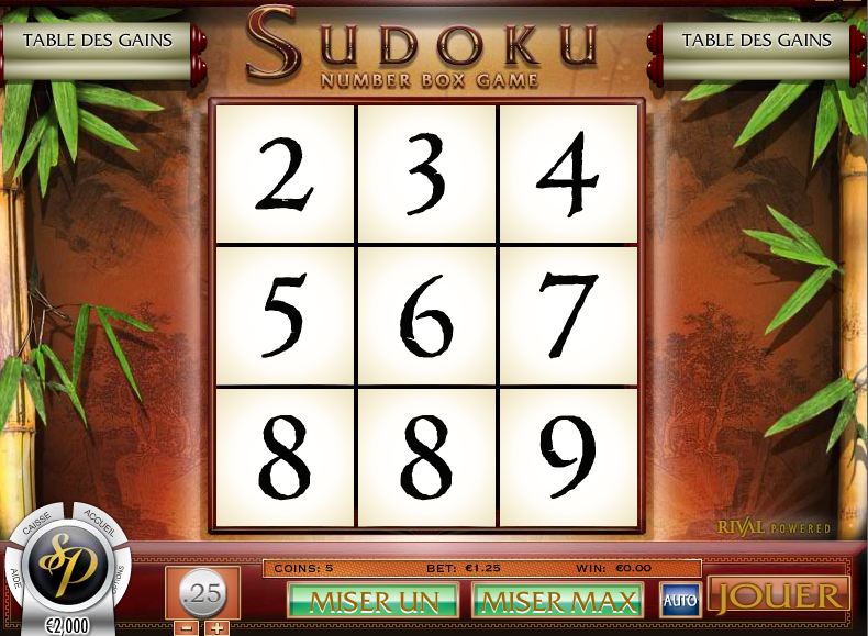 jeux de sudoku
